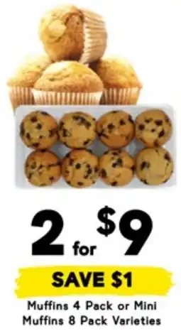 Drakes Muffins 4 Pack or Mini Muffins offer