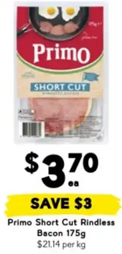 Drakes Primo Short Cut Rindless Bacon offer