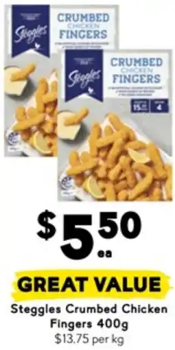 Drakes Steggles Crumbed Chicken Fingers offer