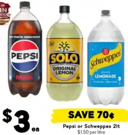 Drakes Pepsi or Schweppes offer