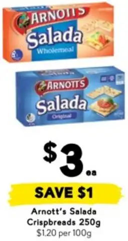 Drakes Arnott's Salada Crispbreads offer