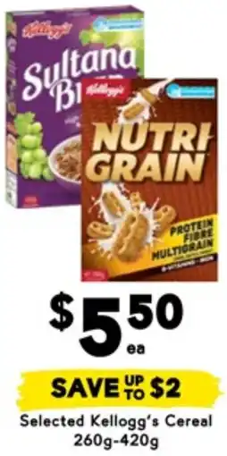 Drakes Selected Kellogg's Cereal offer