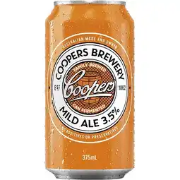 Woolworths Coopers  Mild Ale Cans 24x375ml offer