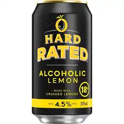 Woolworths Hard Rated 4.5% Varieties Cans 4x375ml offer