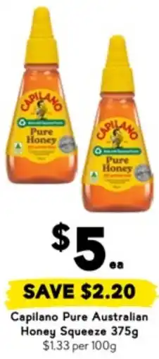 Drakes Capilano Pure Australian Honey Squeeze offer