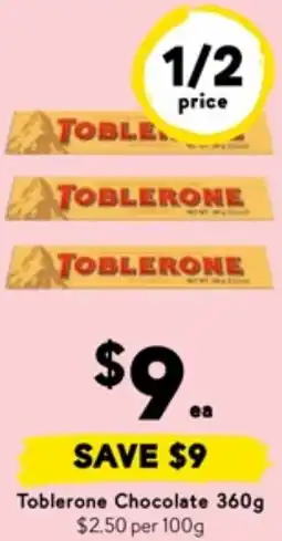 Drakes Toblerone Chocolate offer
