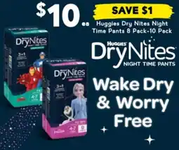 Drakes Huggies Dry Nites Night Time Pants offer