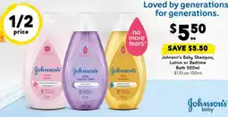 Drakes Johnson's Baby Shampoo, Lotion or Bedtime offer