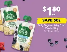 Drakes Only Organic Baby Food Pouch offer