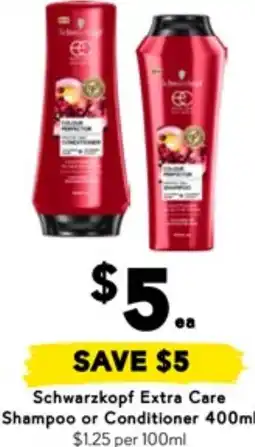Drakes Schwarzkopf Extra Care Shampoo or Conditioner offer