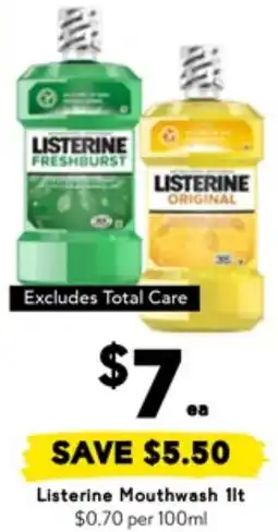 Drakes Listerine Mouthwash offer