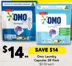 Drakes Omo Laundry Capsules offer