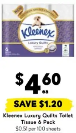 Drakes Kleenex Luxury Quilts Toilet Tissue offer