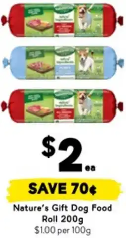 Drakes Nature's Gift Dog Food Roll offer