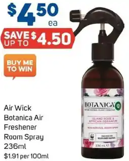 Foodland Air Wick Botanica Air Freshener Room Spray offer
