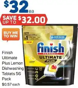 Foodland Finish Ultimate Plus Lemon Dishwashing Tablets offer