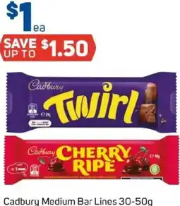 Foodland Cadbury Medium Bar Lines offer