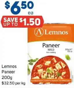 Foodland Lemnos Paneer 200g $32.50 per kg offer