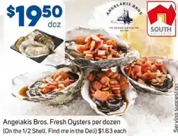 Foodland Angelakis Bros. Fresh Oysters per dozen offer