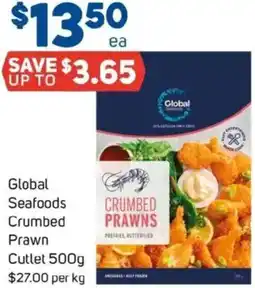 Foodland Global Seafoods Crumbed Prawn Cutlet offer