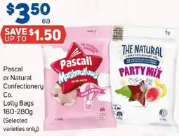 Foodland Pascal or Natural Confectionery Co. Lolly Bags offer