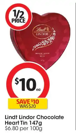 Coles Lindt Lindor Chocolate offer