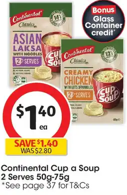 Coles Continental Cup a Soup offer