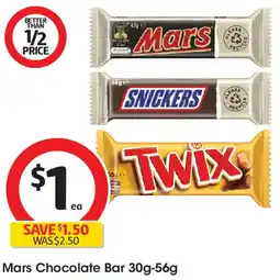 Coles Mars Chocolate Bar offer