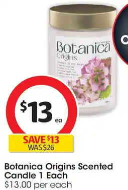Coles Botanica Origins Scented Candle offer