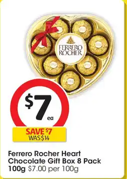 Coles Ferrero Rocher Heart Chocolate Gift Box offer
