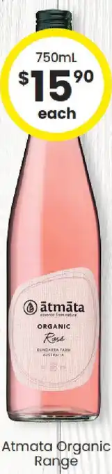 The Bottle O Atmata Organic Range offer