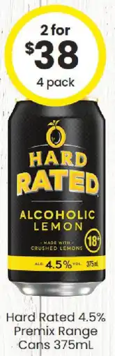 The Bottle O Hard Rated 4.5% Premix Range Cans offer