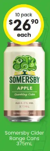 The Bottle O Somersby Cider Range Cans offer