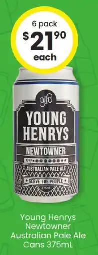The Bottle O Young henrys offer