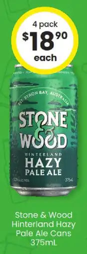 The Bottle O Stone & Wood Hinterland Hazy Pale Ale Cans offer