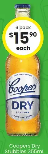 The Bottle O Coopers Dry Stubbies offer