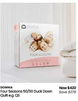 Myer Four Seasons 50/50 Duck Down Quilt e.g. QS offer
