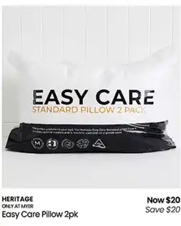 Myer Easy Care Pillow 2pk offer