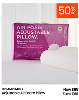 Myer Adjustable Air Foam Pillow offer