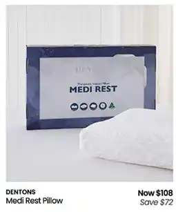 Myer Dentons medi rest pillow offer
