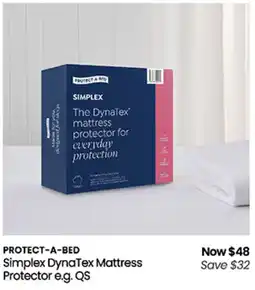Myer Simplex DynaTex Mattress Protector e.g. QS offer
