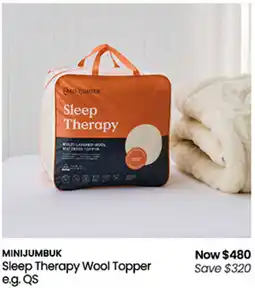 Myer Sleep Therapy Wool Topper e.g. QS offer