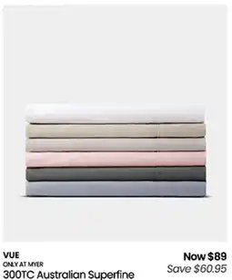 Myer Australian Superfine Cotton Sheet Set e.g. QS* offer