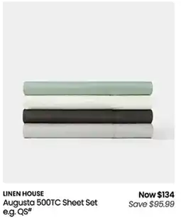 Myer Augusta 500TC Sheet Set offer