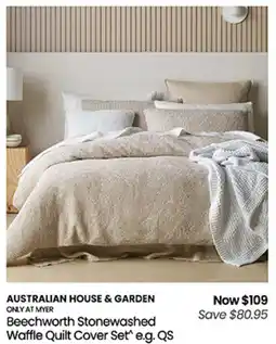 Myer Waffle Quilt Cover Set offer