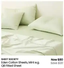 Myer Eden Cotton Sheets offer