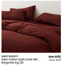 Myer Eden Cotton Quilt Cover Set offer