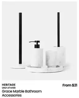 Myer Grace Marble Bathroom Accessories offer