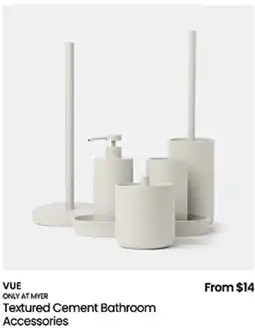 Myer Textured Cement Bathroom Accessories offer