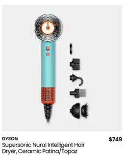 Myer Supersonic Nural Intelligent Hair Dryer, Ceramic Patina/Topaz offer